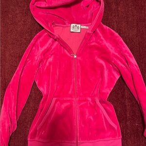 RARE Juicy Couture Vibrant Pink Velour Hoodie (viva la juicy)
